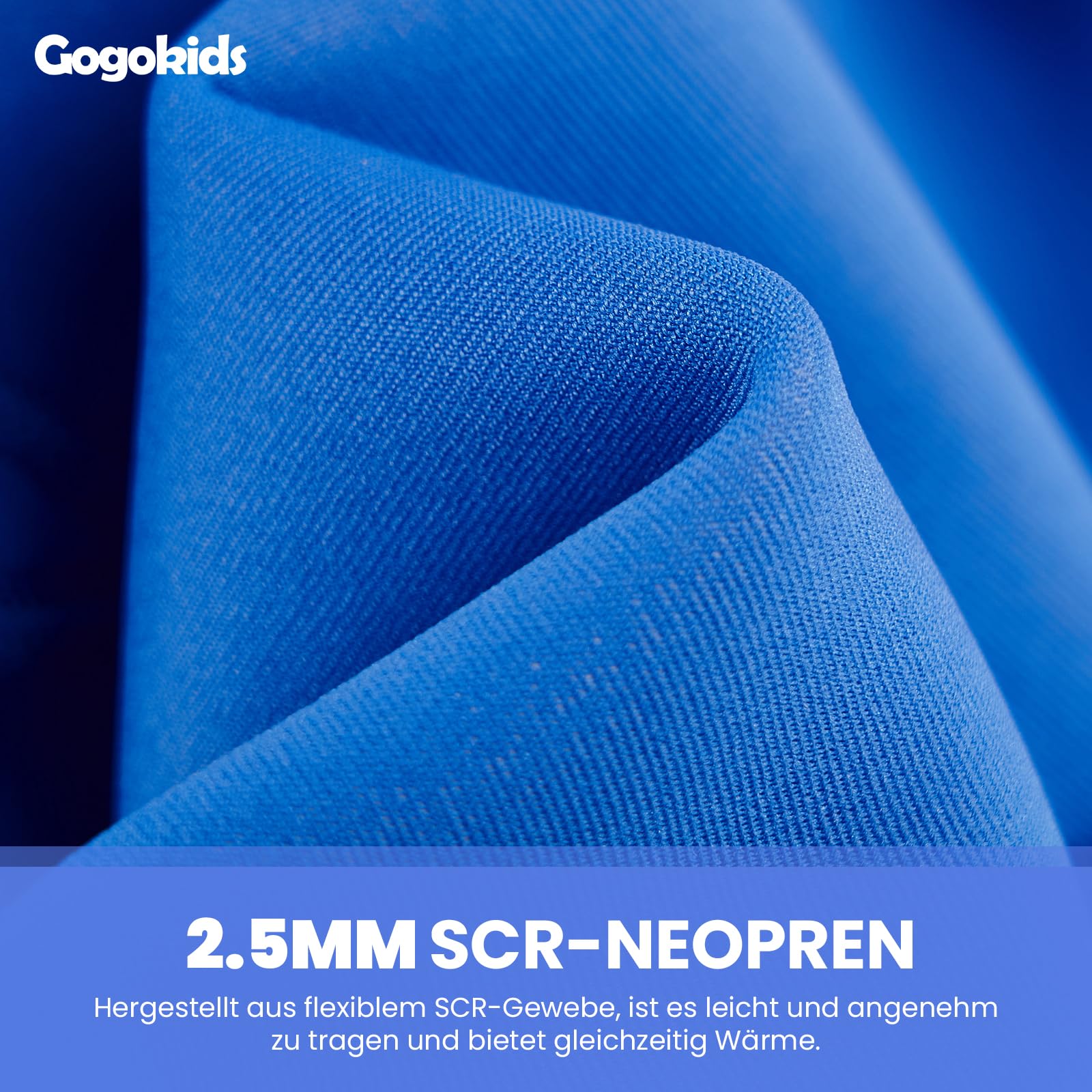 Gogokids Kinder Neoprenanzug Shorty 2,5mm Wetsuit für Jungen & Mädchen | UV-Schutz 50+ Einteiler mit Rückenreißverschluss, Kurzarm Schwimmanzug für Schwimmen, Schnorcheln & Surfen, Alter 2-8 Jahre