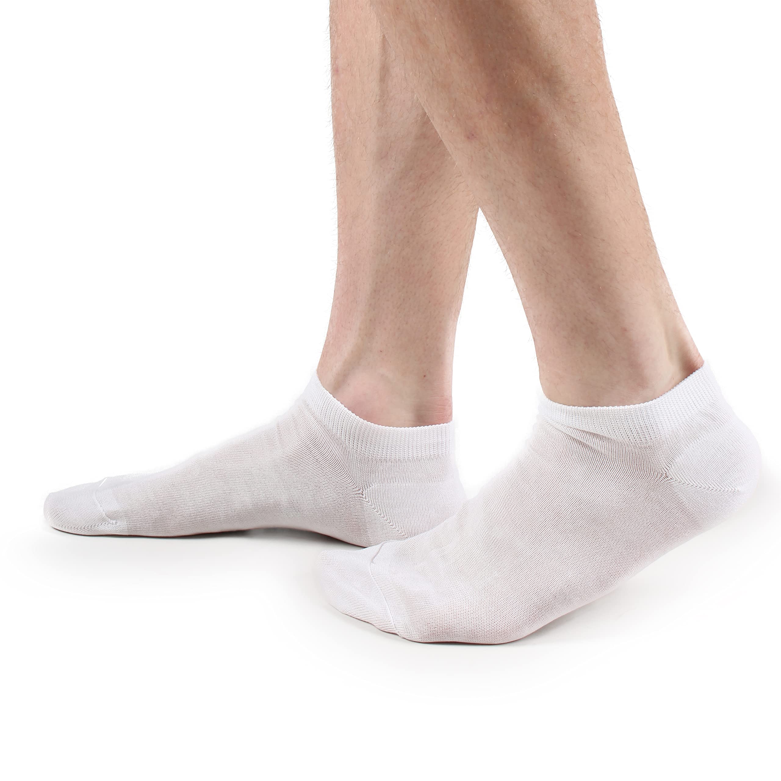 Ciocca Chaussettes Invisibles Unisexe 3/6 Paires 100% Coton Fil d'Écosse Made in Italy - Respirantes Basses pour Baskets et Chaussures