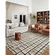 Loloi Chris Loves Julia x Polly Collection POL-02 Black/Ivory 7'-9" x 9'-9" Area Rug Product Image 1