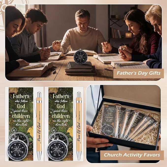 Set de 18 regalos con brújula para hombre cristiano miniatura 6
