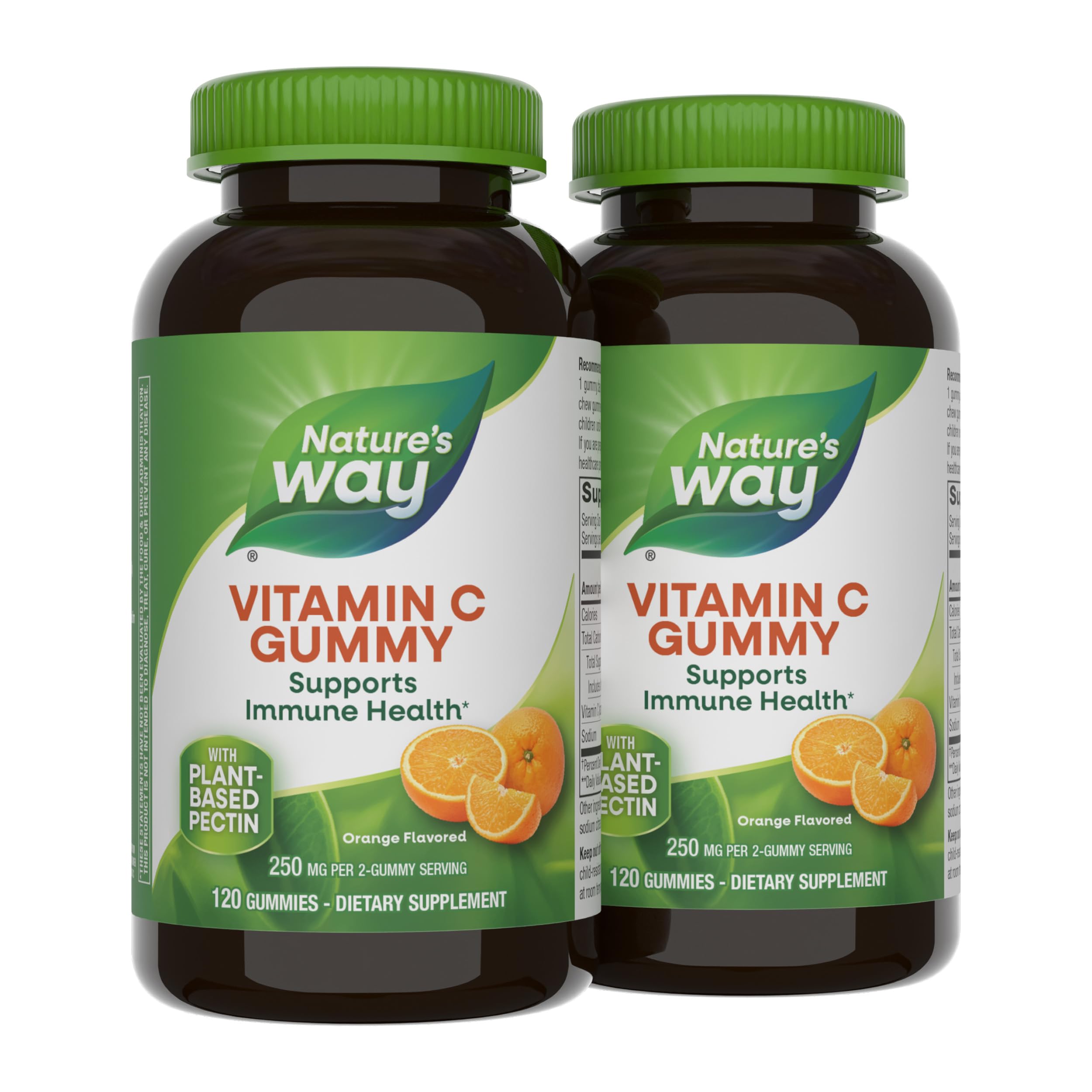 Nature's Way Vitamin C Gummies, 250 mg per Serving, Orange, 120 ct x2 120 Count (Pack of 2)