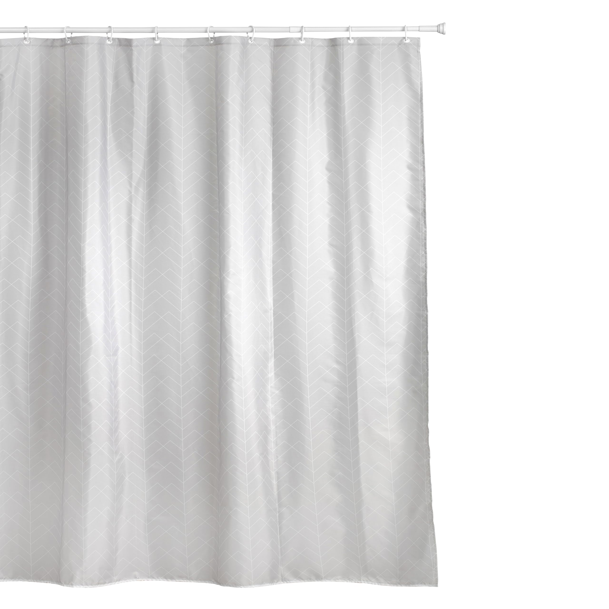 TATAY Rideau Douche Tissu 220 x 200 cm, 16 Anneaux, Modèle Nature
