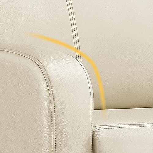 Miniatura 45 de Topeakmart Silla reclinable de piel sintética, ajustable, moderna, individual, con bolsillo, primavera, sala de estar, dormitorio, cine en casa,