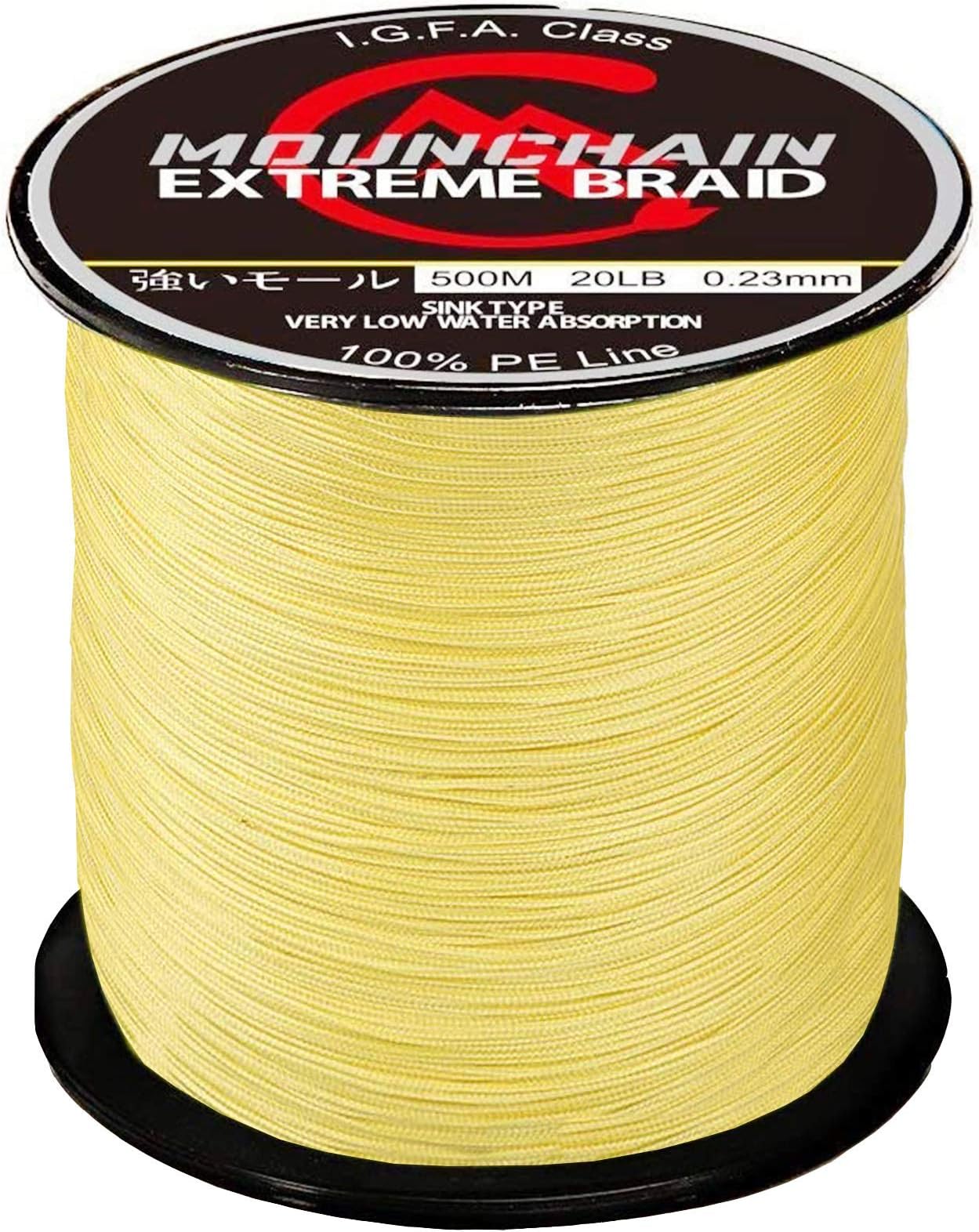 Braided Fishing Line, 4 or 8 Strands Abrasion Resistant Braided Lines Super Strong 100% PE Sensitive Fishing Line 300M / 500M / 1000M