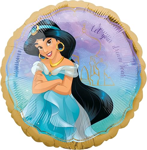 Instaballoons 39802 - Globo de papel de aluminio Jasmine Once Upon A Time Mylar para fiesta, 17 pulgadas, multicolor