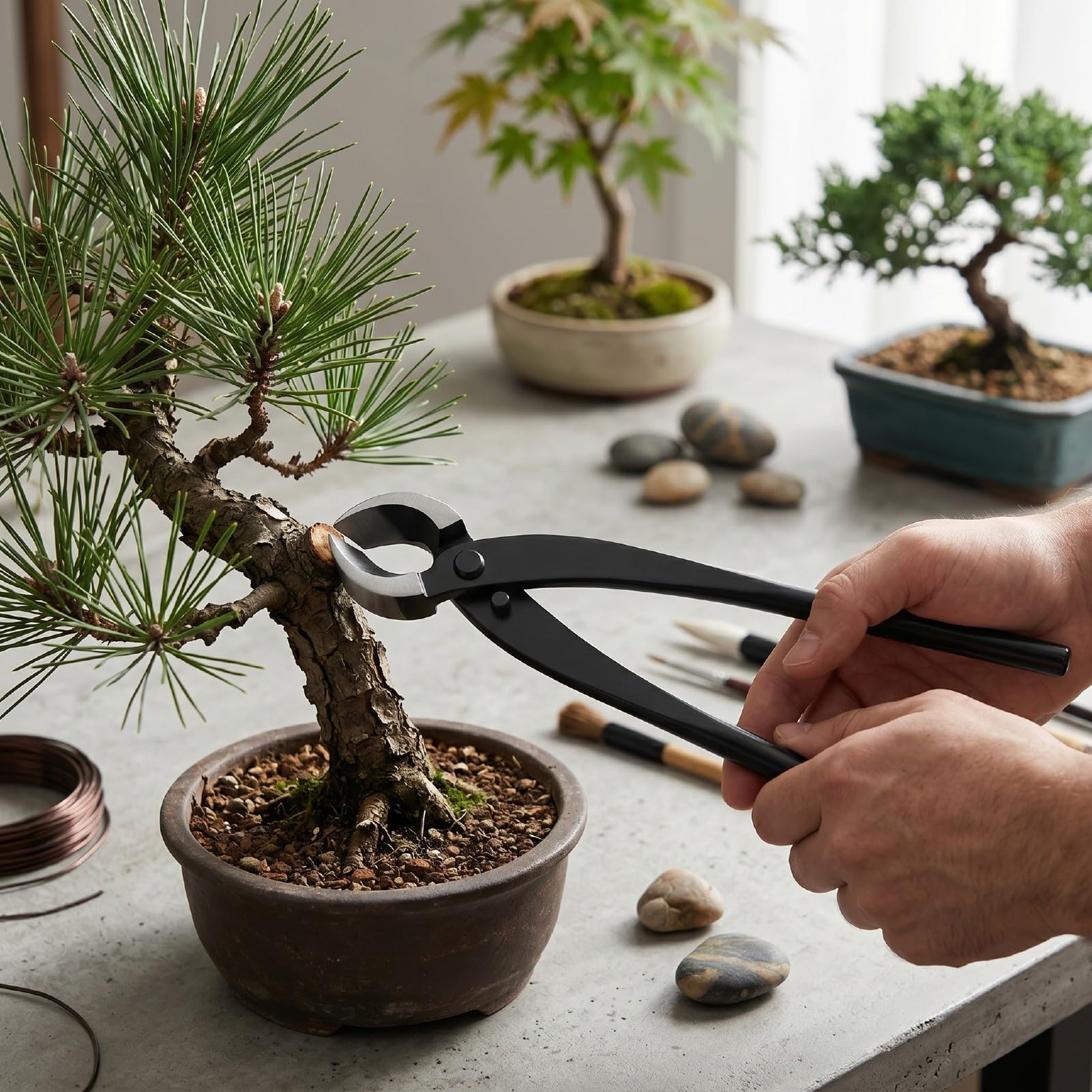 Konkaver Bonsai-Schneider aus Verbundstahl, 280 Mm, Ergonomisches Gartenschneidewerkzeug