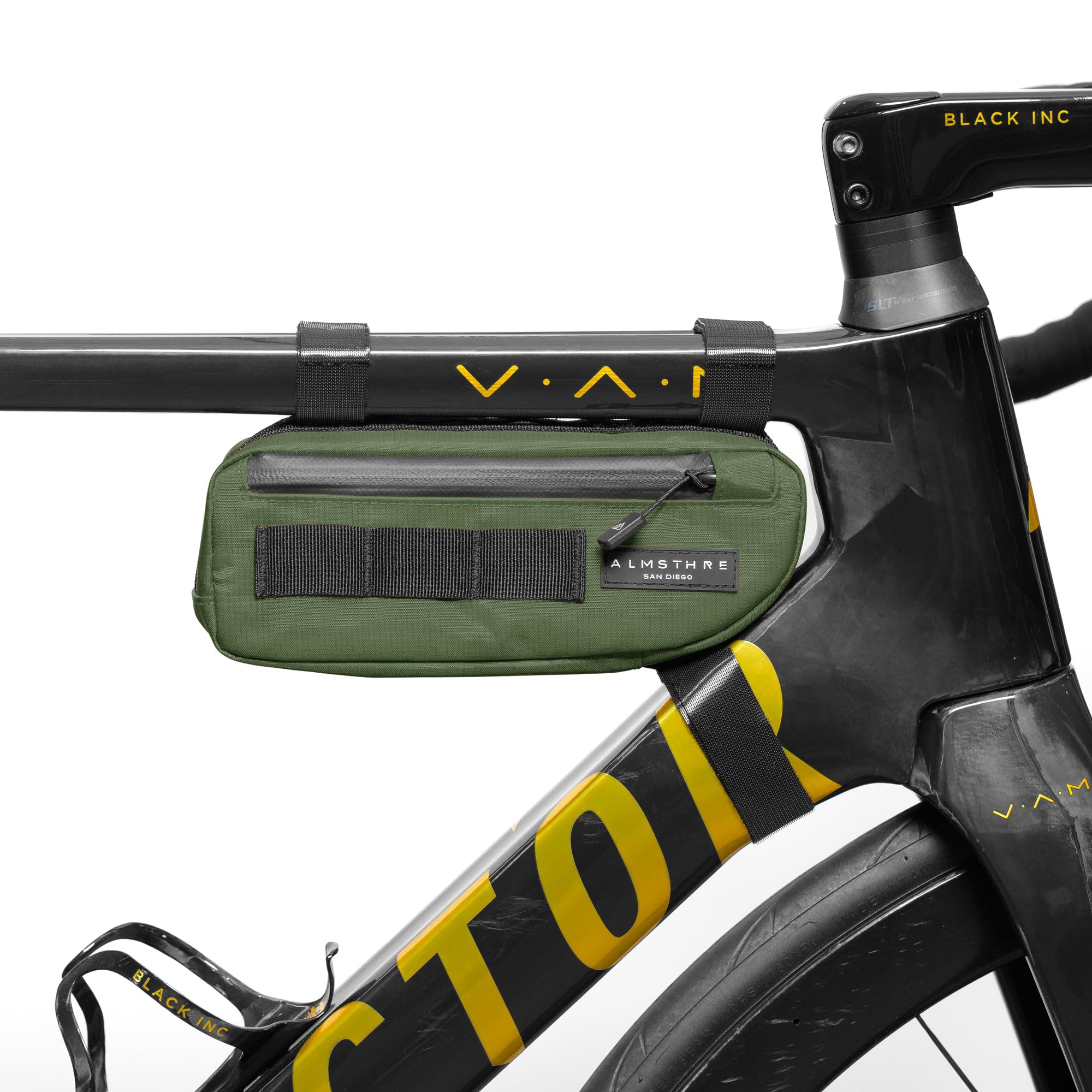ALMSTHRE Compact Bike Frame Bag β Hunter Green | Weather-Resistant, Waterproof Zippers & Dual-Sided Access for Road, MTB, and Ebike Frames