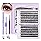 DIY Lash Extension Kit 280pcs Individual Lashes Cluster D Curl Eyelash Extension Kit Lash Clusters with Lash Bond and Seal and Lash Applicator Tool for Self Application (KIT,30D+40D-9-16MIX)