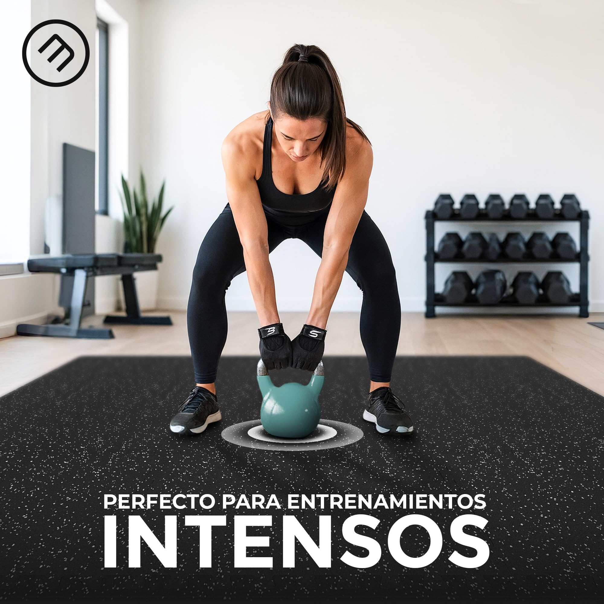 bemaxx Esterilla Fitness Suelo Gimnasio Caucho – Set de 18 Alfombras Puzzle Protector Suelo de Goma, Colchoneta Gimnasia Ejercicio en Casa, Espuma Tatami Deporte Alfombrillas Pesas Gym Garaje Piscina