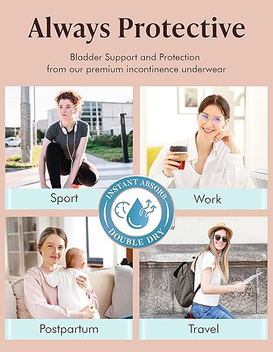 Miniatura 9 de AIRCUTE Ropa interior lavable para mujer, para incontinencia orina, a prueba de fugas, para fugas de vejiga posparto, con absorción de 1.7 fl oz,