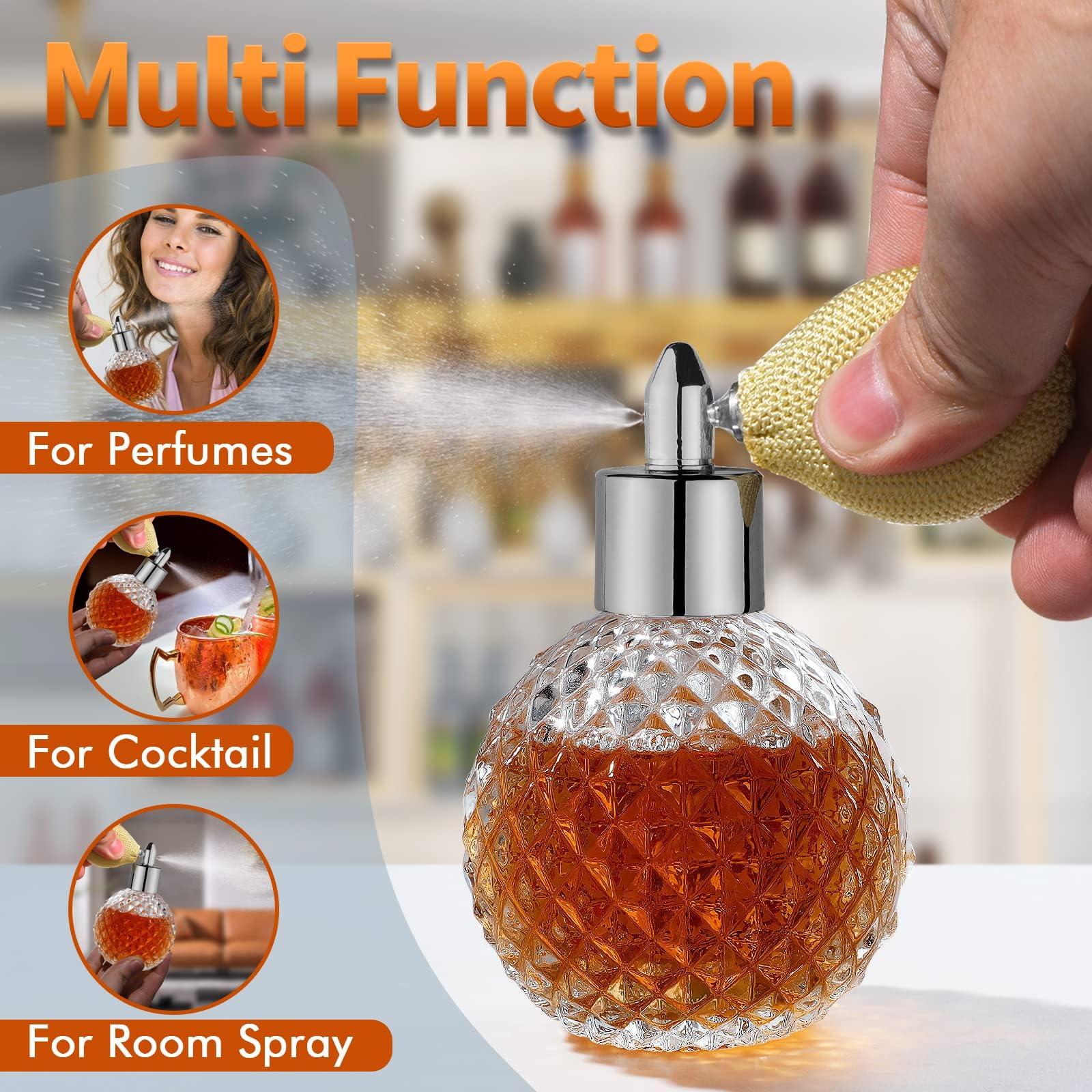 Amazon.co.jp: 香水アトマイザースプレーボトル 3.4オンス/100ml