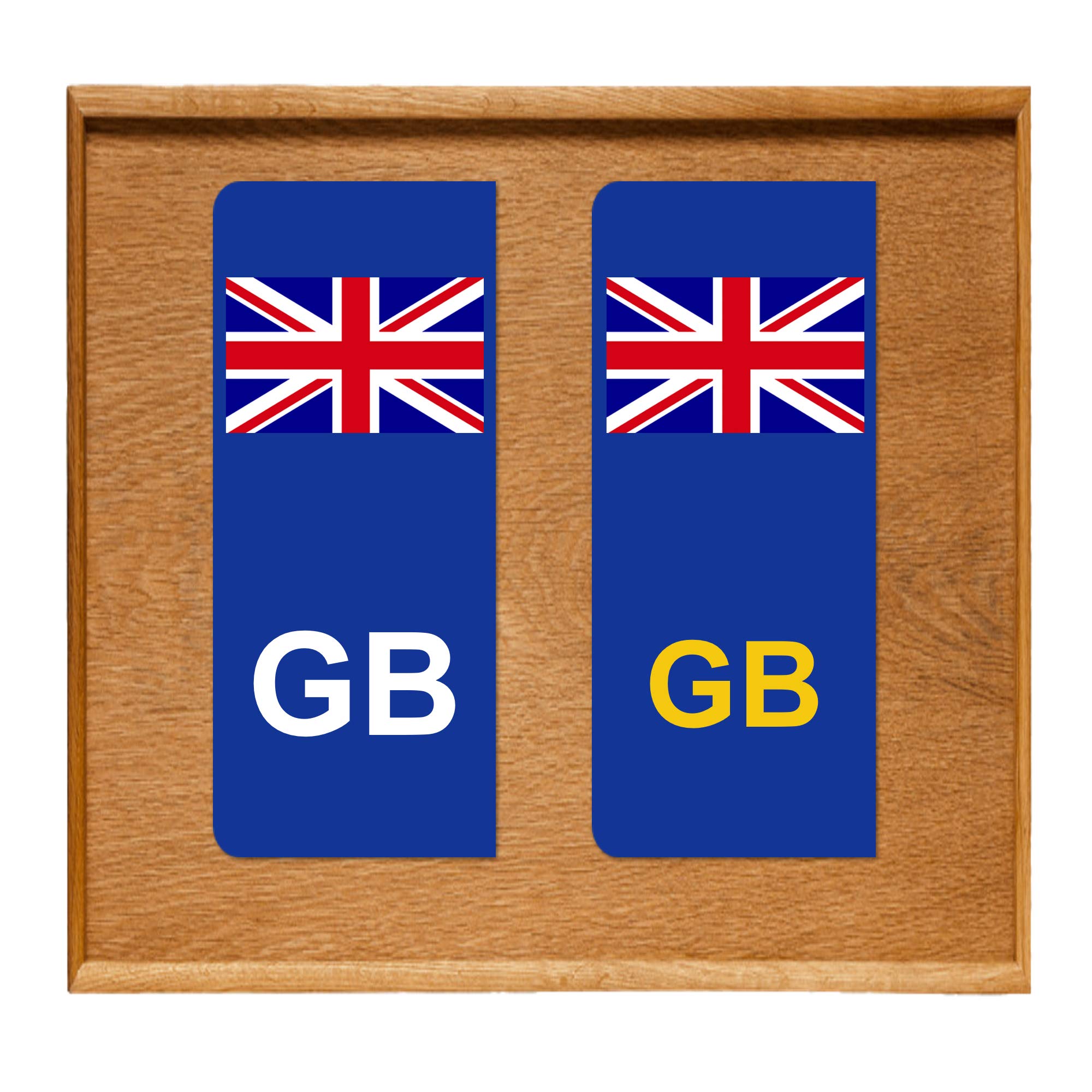 Party_decor Number Plate Vinyl Stickers United Kingdom Union Jack Flag Gb British 2 X Set Of 2 By Party Decor