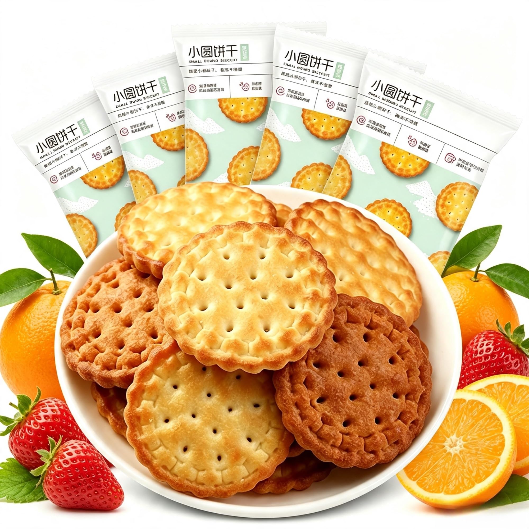 Okrągłe Ciasteczka Z Solą Morską 100 G×5 Torebek
