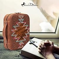Vista 2 de Montana West - Fundas bordadas estilo occidental para la Biblia para mujeres y hombres, bolsa para llevar libros, bolsa de la iglesia, protector