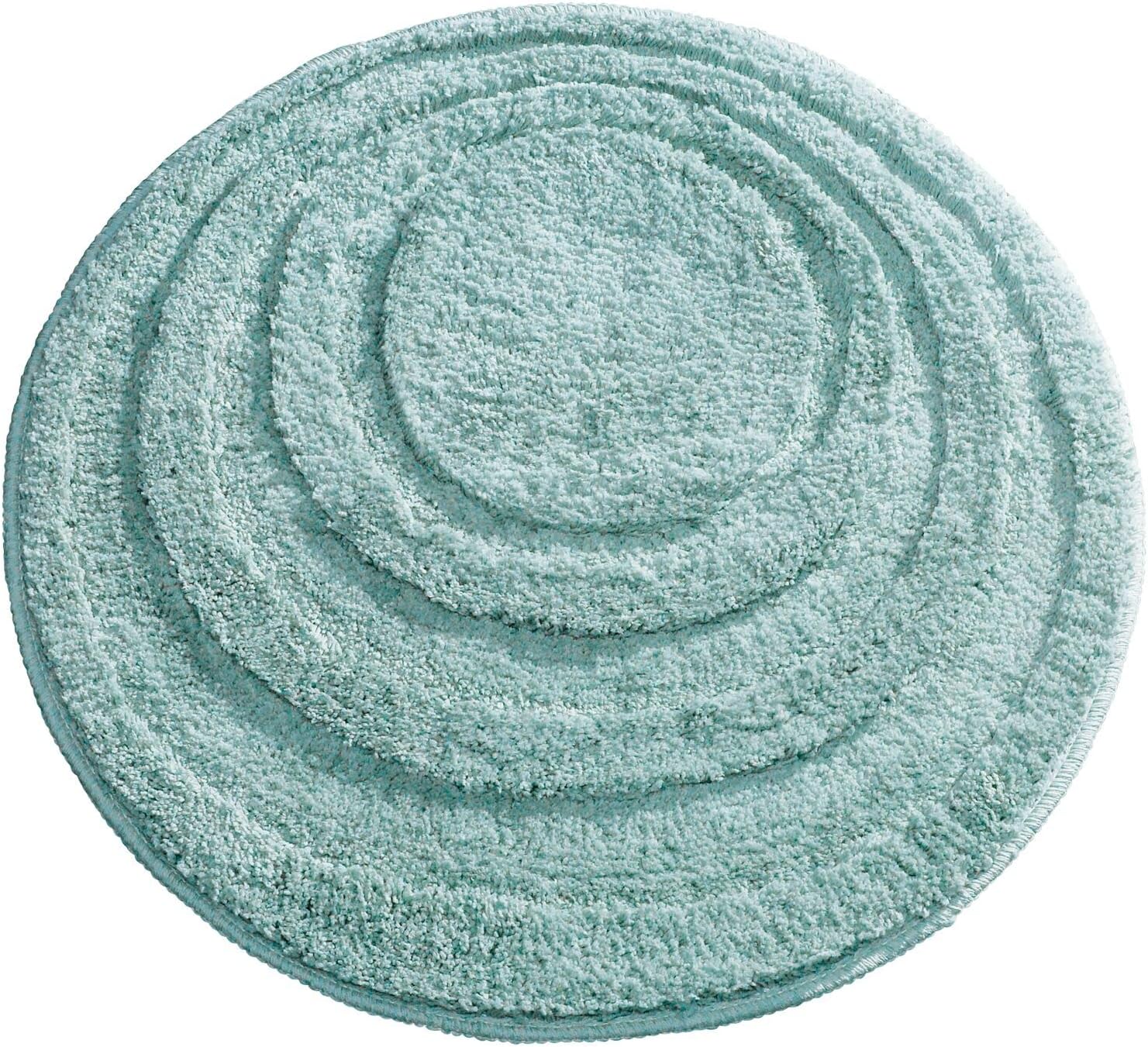 mDesign Soft Microfiber Polyester NonSlip Round Spa Mat, Plush Water