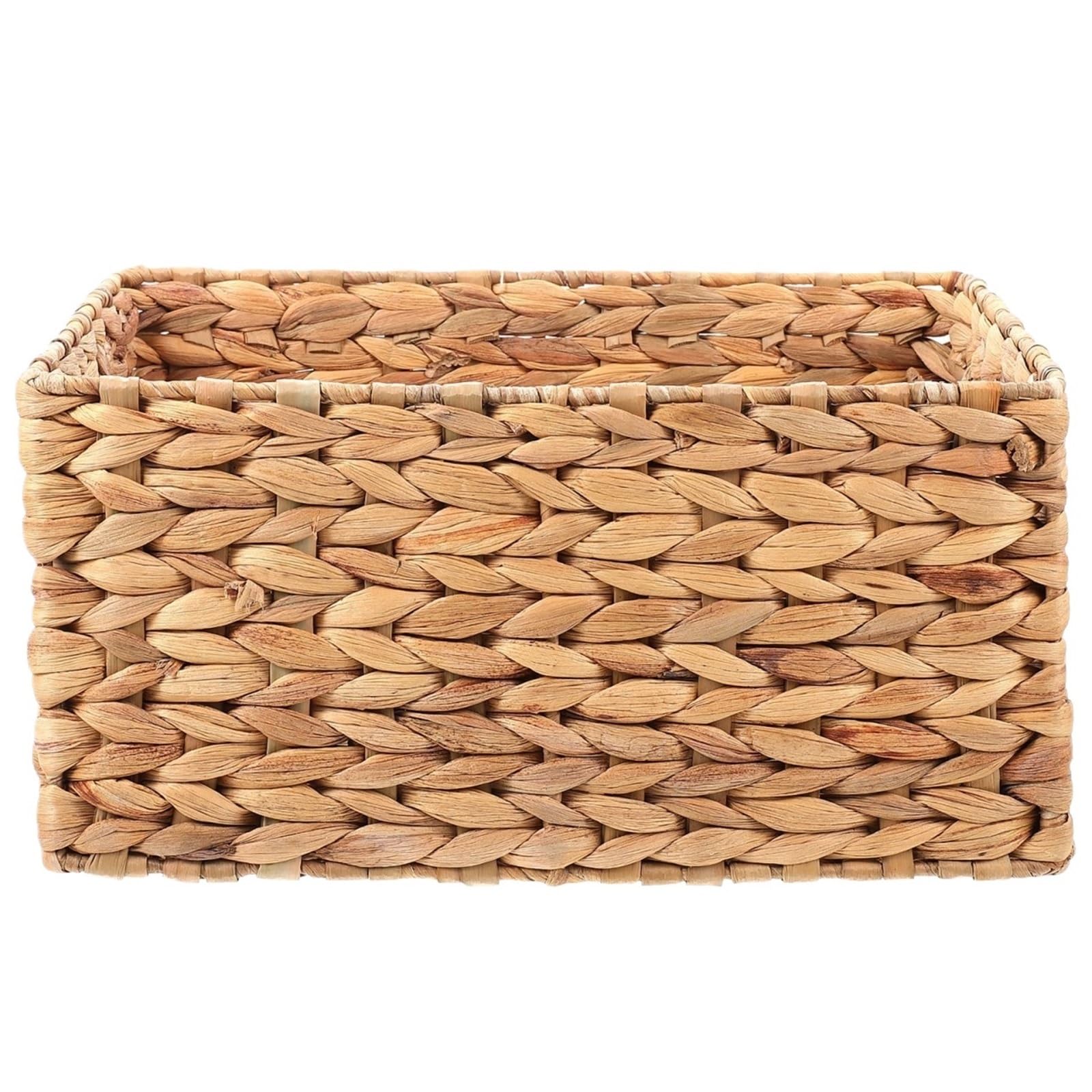 wicker basket storage Handwoven Straw Wicker Storage Baskets Hyacinth Rattan Decorative Ganizer Rectangular Bins For Clothes Books