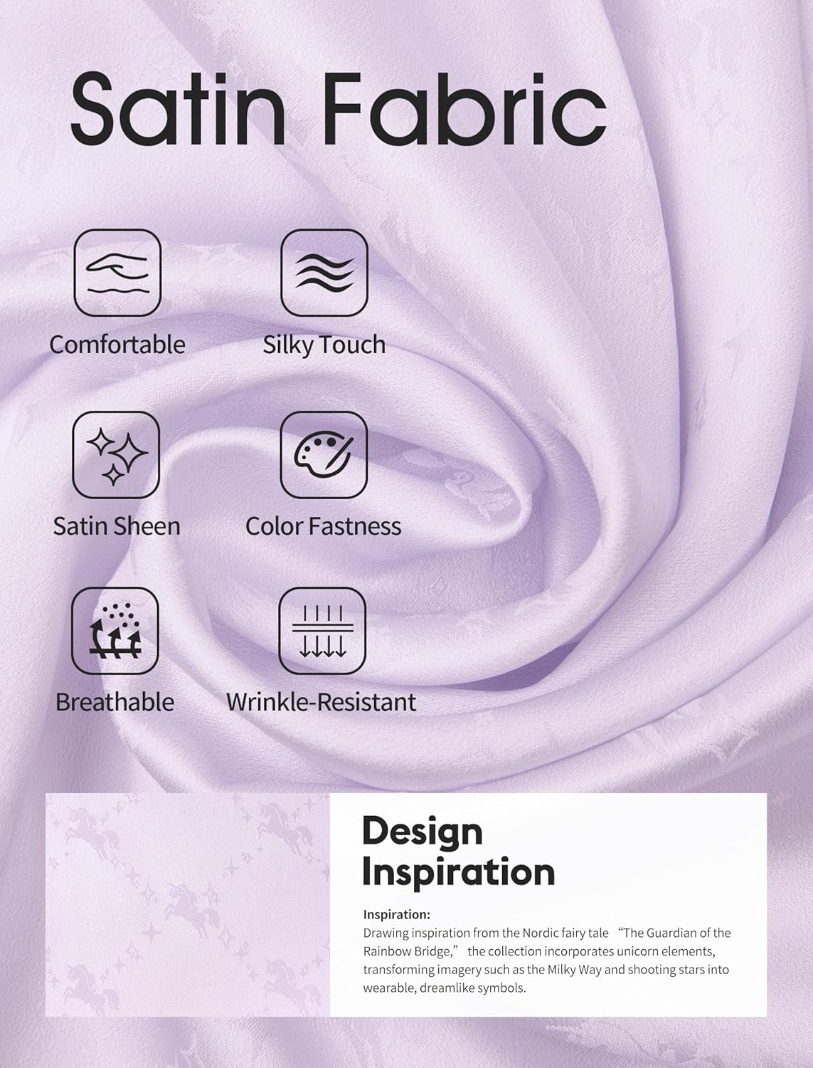 ONIONYOU Satin Pajama Set for Women 2 Piece Long Sleeve Button Up Silky PJ Sets Loungewear Soft Satin Sleepwear with Pocket - Image 3