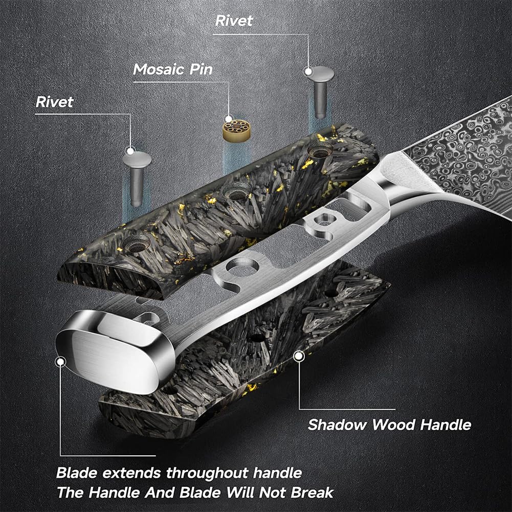 Amazon.com: Kuwata Chef Knife, 8 Inch Damascus Professional Black 