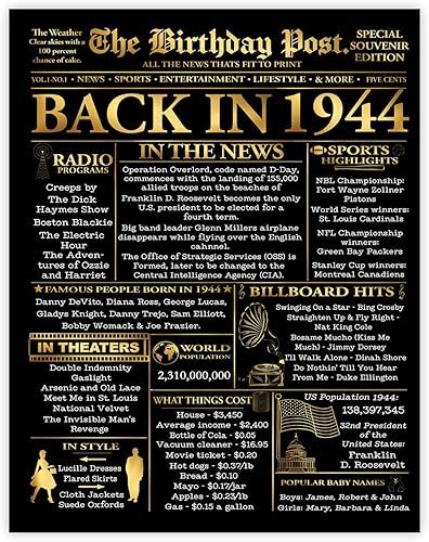 Miniatura 48 de Stuff4 Póster dorado de cumpleaños número 30 sin marco, periódico dorado nacido en 1995, feliz cumpleaños 30 para hombres y mujeres, regalos retro