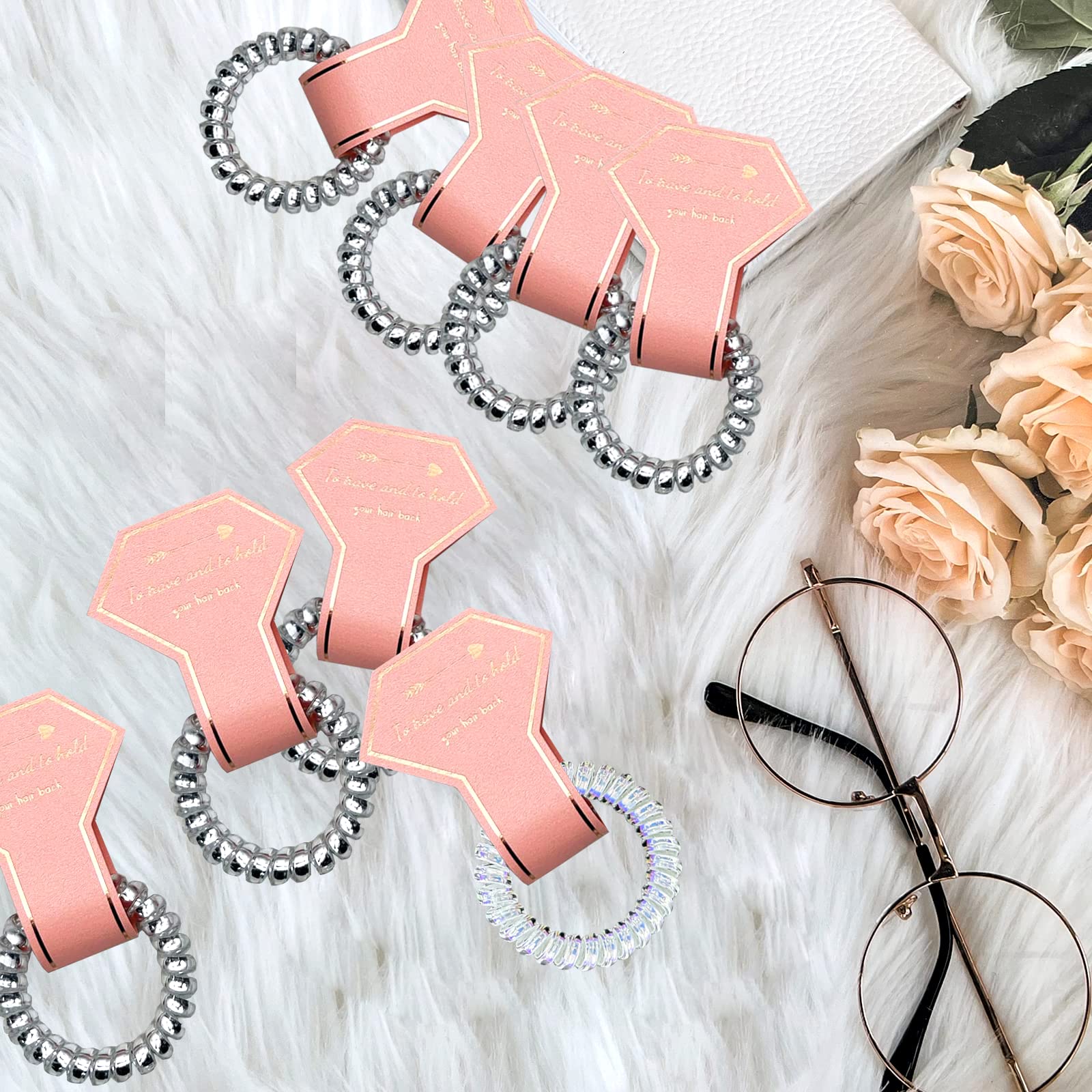 Penubuy Bridesmaid Hair Ties Set, Spiral Hair Scrunchies for Bridesmaid Gifts Bridal Shower - Image 2