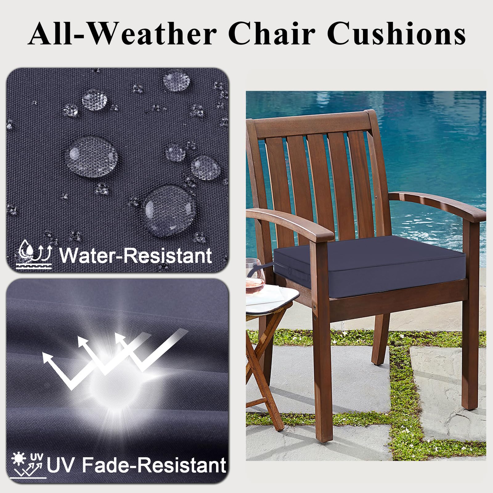 Patio Chairs MJIAIDEA Outdoor Tufted Chair Cushion Set Of