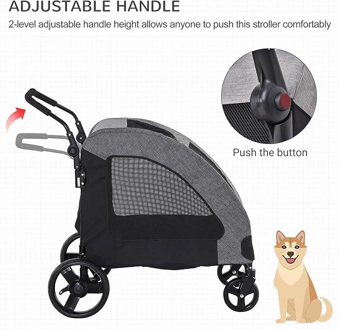 Strollers Carriers & Travel Products Pet Supplies PawHut Pet Stroller