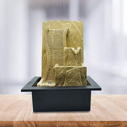 Puja N Pujari 3 Steps Table Top Indoor Water Fountain for Home Decor