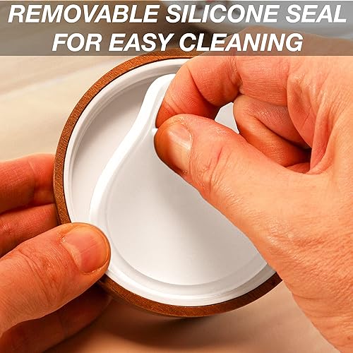 Miniatura 3 de Glasstery - Tapas para tarros de madera  Juego de tapas de tarro de masón moldeadas a medida compatibles con tapas de tarro Ball Kerr Golden Harvest