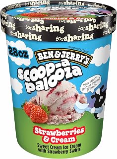Strawberries & Cream Ice Cream Non-Gmo 28 Oz