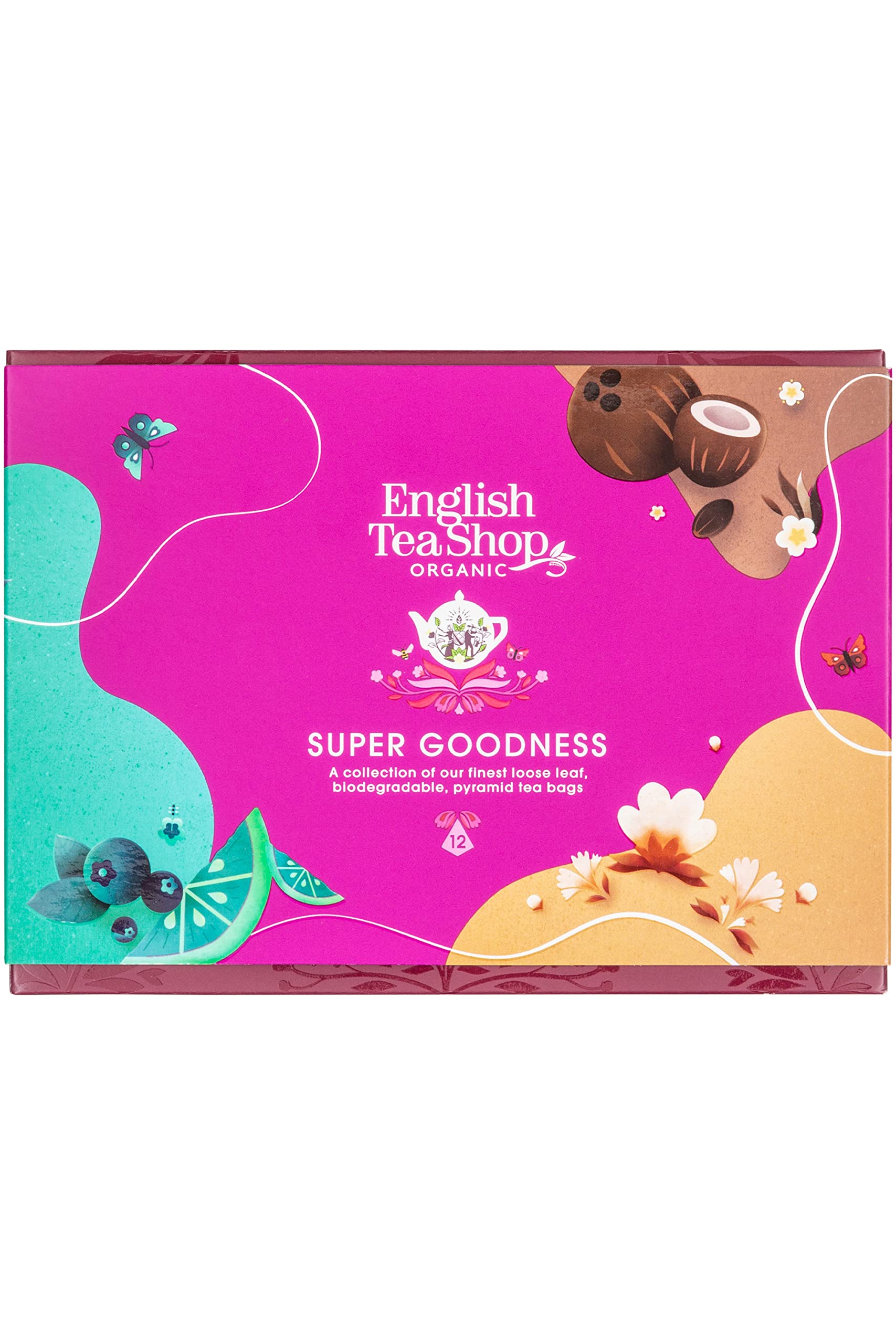 English Tea ShopOrganic Super Goodness Collection - 12 Loose Leaf Pyramid Tea Bags
