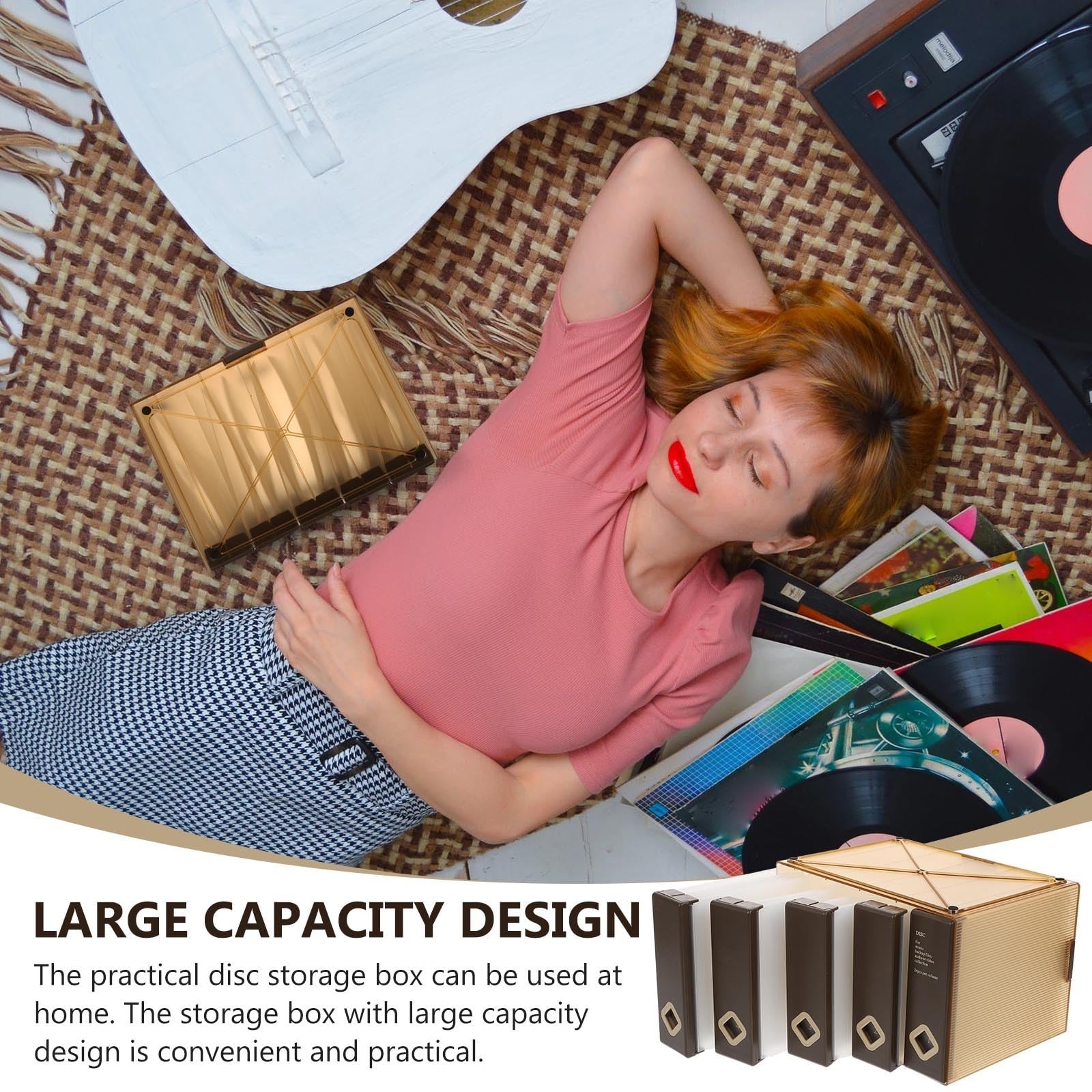 TEHAUX Caja de CD Grande Capacidad para Almacenamiento Portátil Estuche Organizador de Discos con Interior de Fieltro Soporte Resistente para Cds y DVDs para Casa y Viajes
