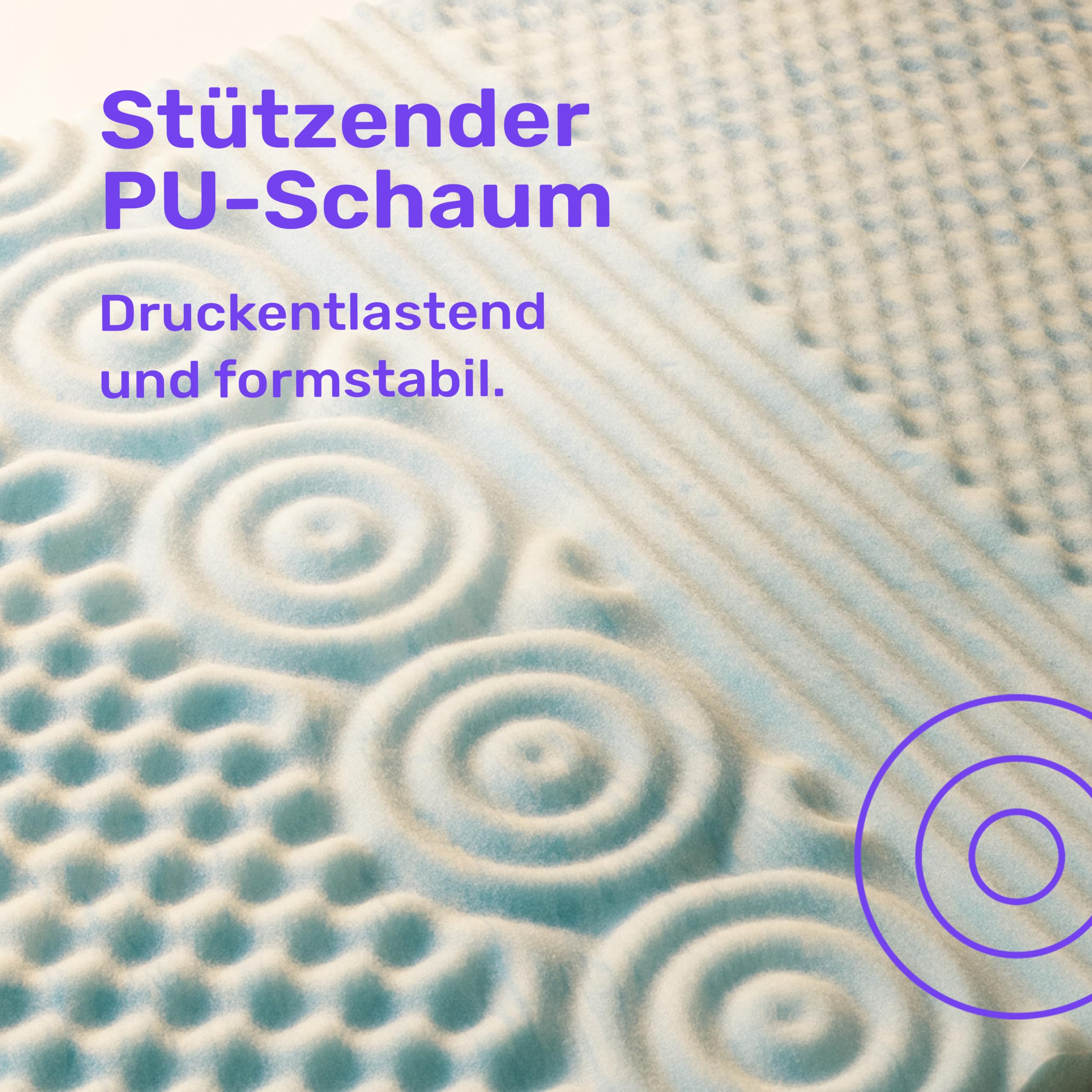 Pullman Matratzentopper 120x200 cm Komfortschaum, orthopädischer 7-Zonen Kern, ergonomisch & druckentlastend, Öko-Tex Zertifiziert, Anti-Rutsch Unterseite, Matratzen Topper mit atmungsaktivem Bezug