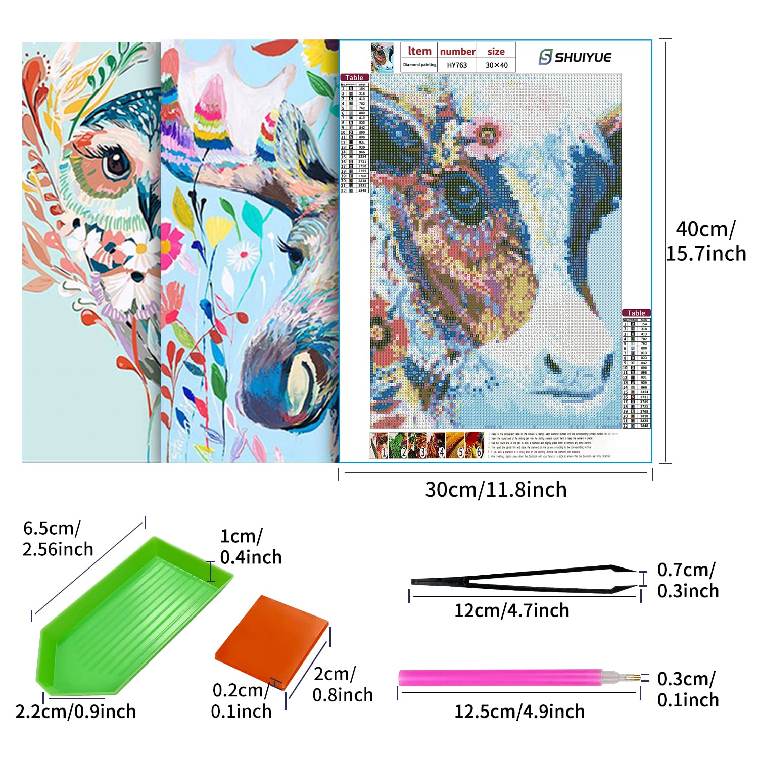 SHUIYUE Kit per pittura fai da te 5D con diamanti per adulti, kit