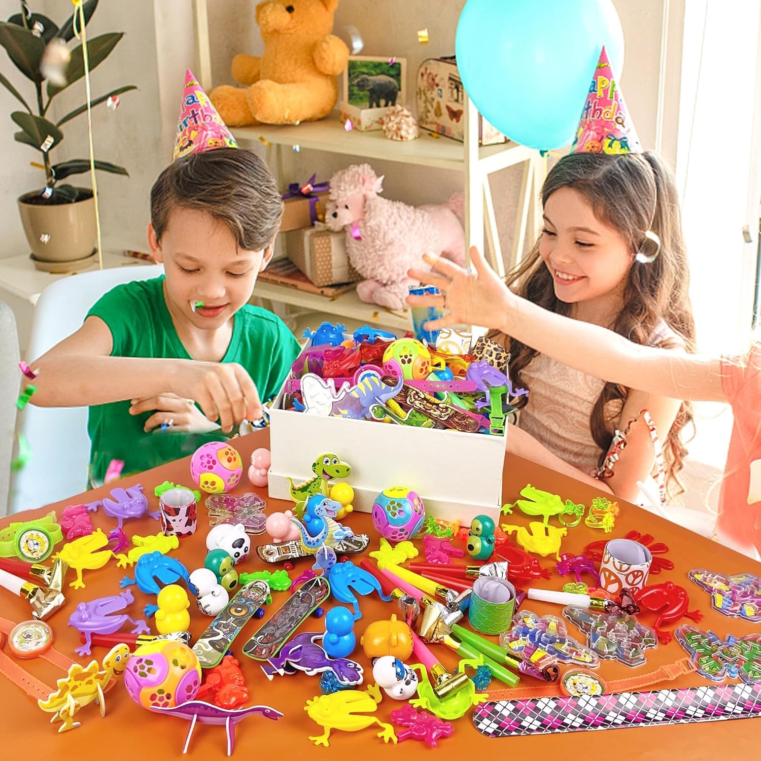 Assortiment Jouets 114 Pièces – Cadeaux Fête Anniversaire Enfant – Pinata, Sacs D'Activités, Récompenses Scolaires
