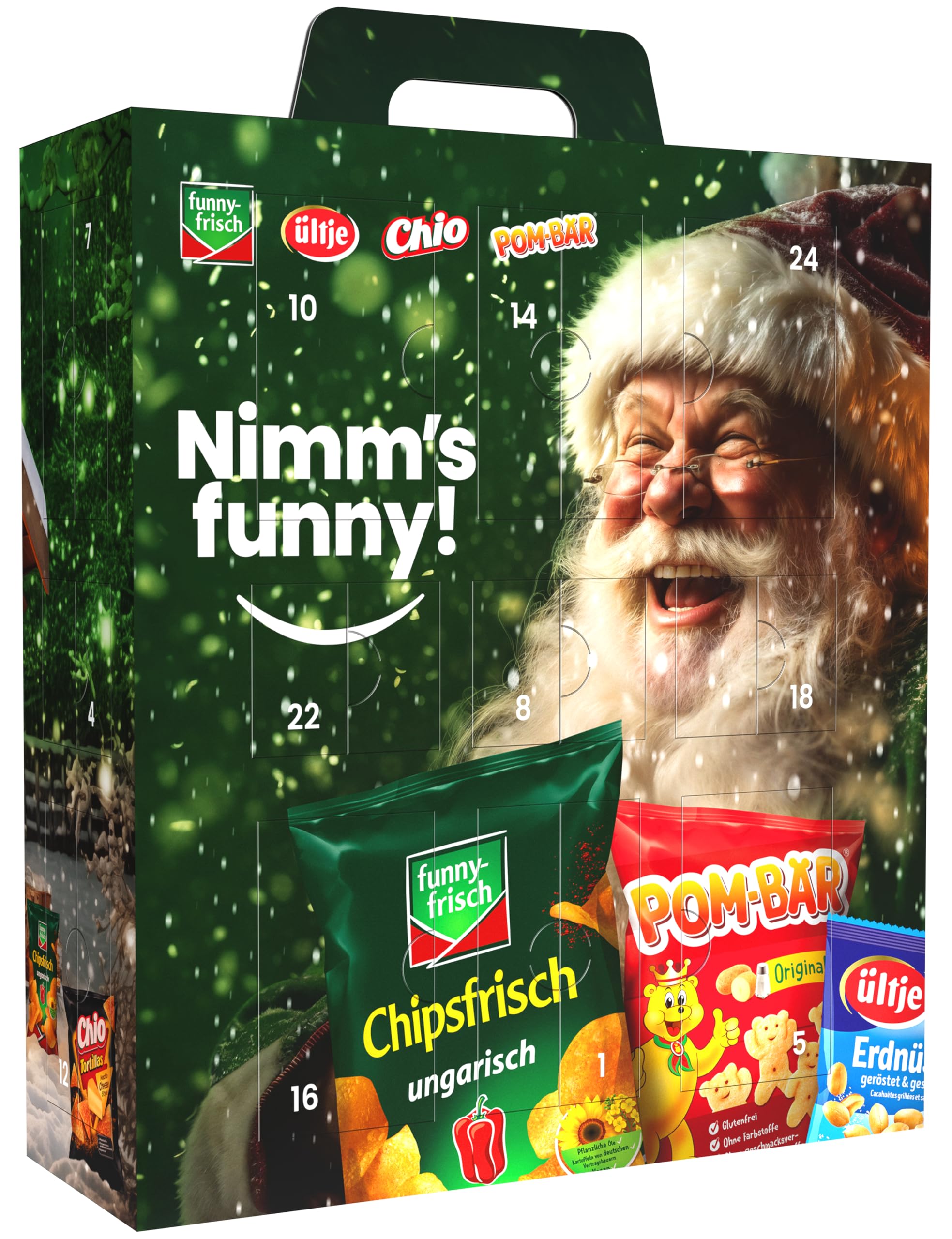 Intersnack Adventskalender 2026 (784 g) – Mini-Snack-Mix von funny-frisch, Chio, ültje & POM-BÄR