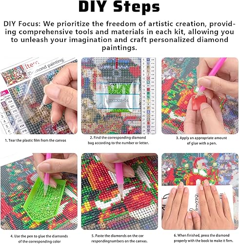 Miniatura 5 de AiYuanzsh Paquete de 12 kits de pintura de diamantes, 50 imágenes de paisajes 12, pintura de bricolaje con diamantes, arte de cristal, diamantes de