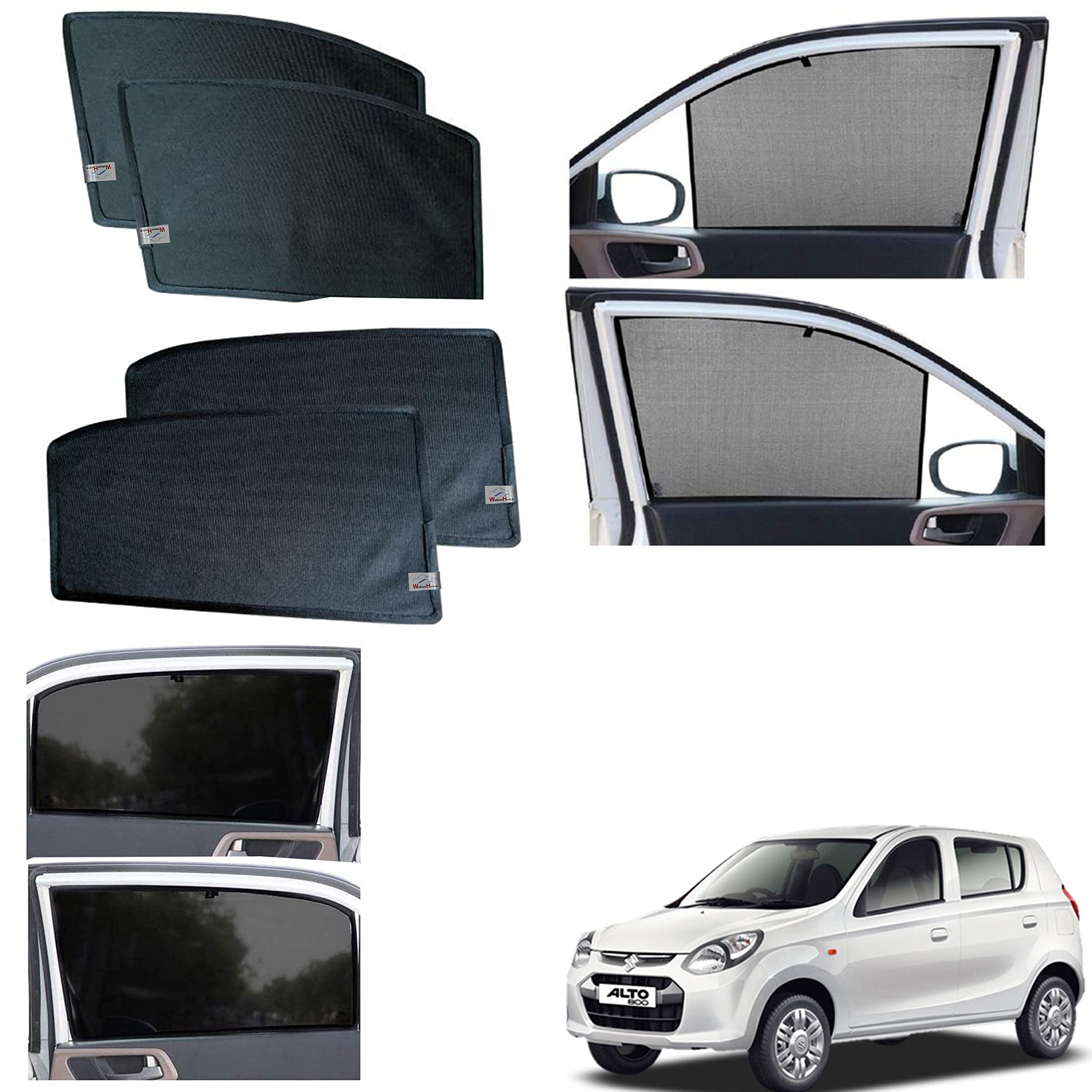 WolkomHome car Fix Curtain Window Shades Half Curtains Sunshade for Alto 800