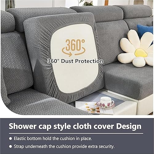 Miniatura 6 de Fundas de sofá mágicas relajantes para el hogar, fundas elásticas para sofá, fundas de sofá para sofá, fundas de sofá para perros, lavables (gris