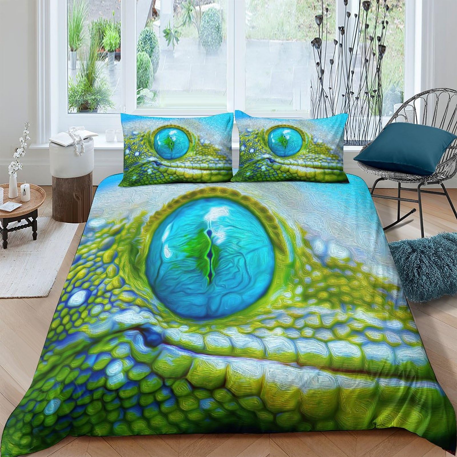 Serpent housse de couette 3D en microfibre respirante pour éviter la transpiration nocturne