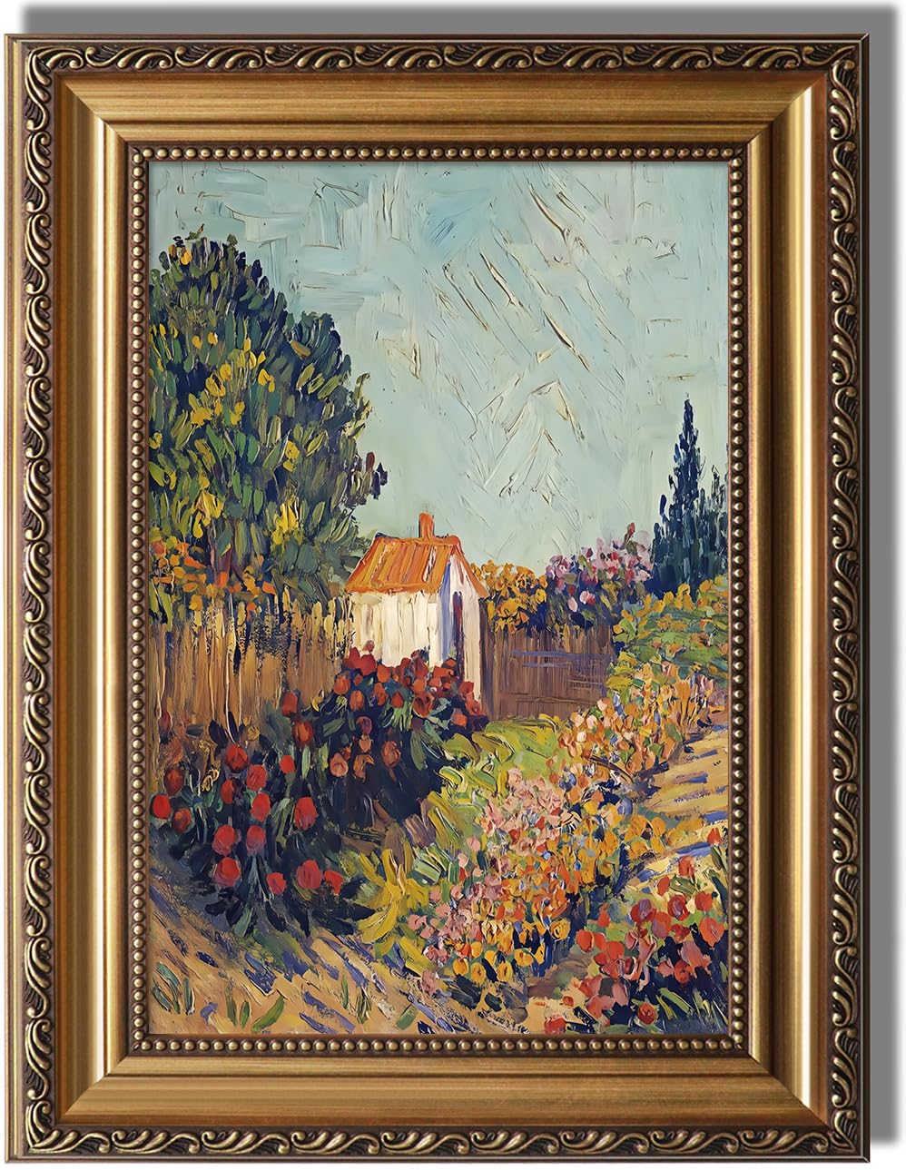 Paysage rustique KBKBART cadre doré pour mur vintage - 8
