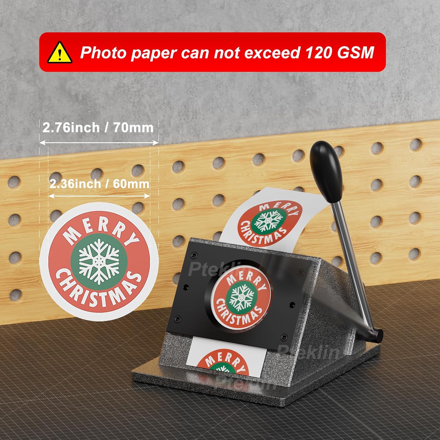 5-IN-1Button Maker Machine 2.28in(58mm) Magnet Maker Machine, 1 Press Machine+1 Paper Cutter+100 Sets Badge Materials