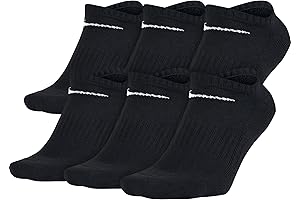Nike Socks Men's Ankle Performance Cushion No-Show Socks with Band (6 Pair)