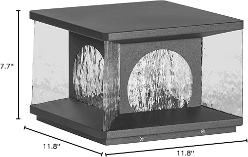 Miniatura 9 de Luces de poste duras con cable para exteriores, moderna luz de columna eléctrica de 11.8 pulgadas, lámpara de pilar grande impermeable de 3000 K de