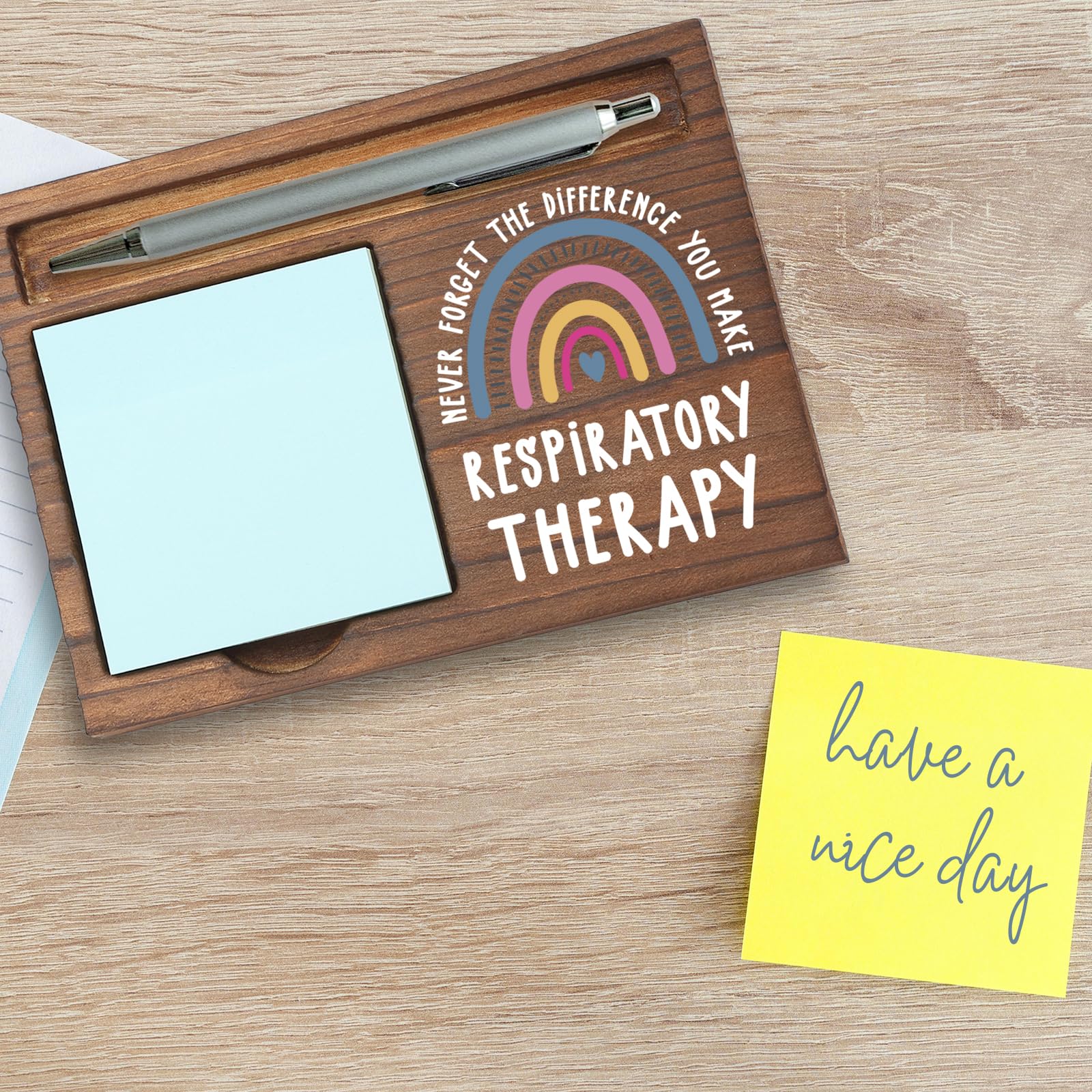Respiratory Therapy Gifts Sticky Note Holder, Thank You Gift for Respiratory Therapists, RT Team, or Pulmonary Staff, Healthcare Appreciation Week, Graduation or Holiday Recognition PB026