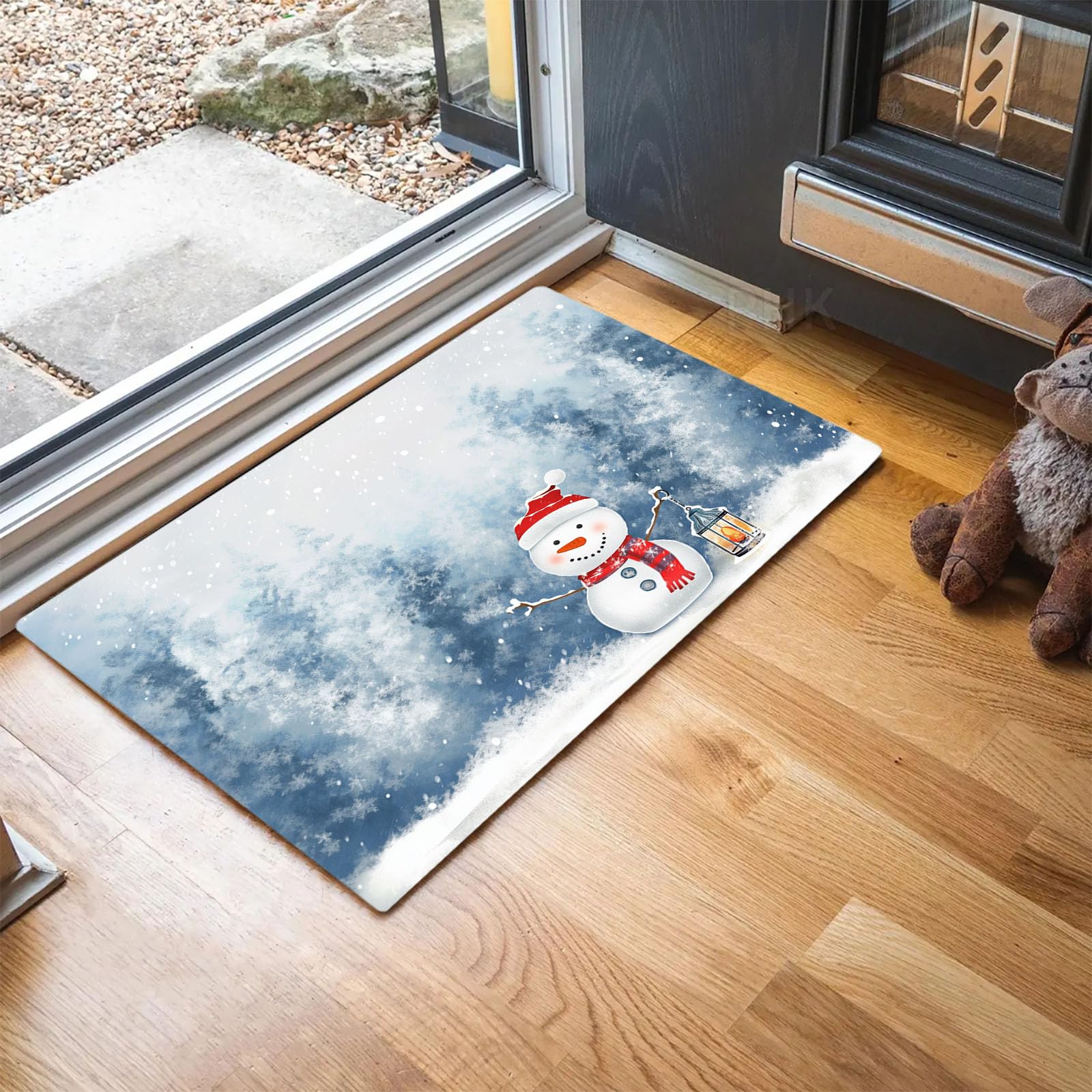 Tapis de bienvenue de Noël pour éviter les glissades en entrée