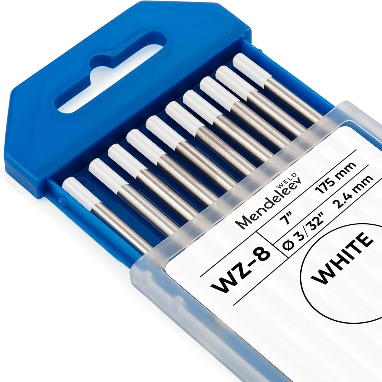 WZ-8 WHITE 1/16" Tungsten Electrode TIG Welding 10-Pack (2% Ceriated EWCe-2)