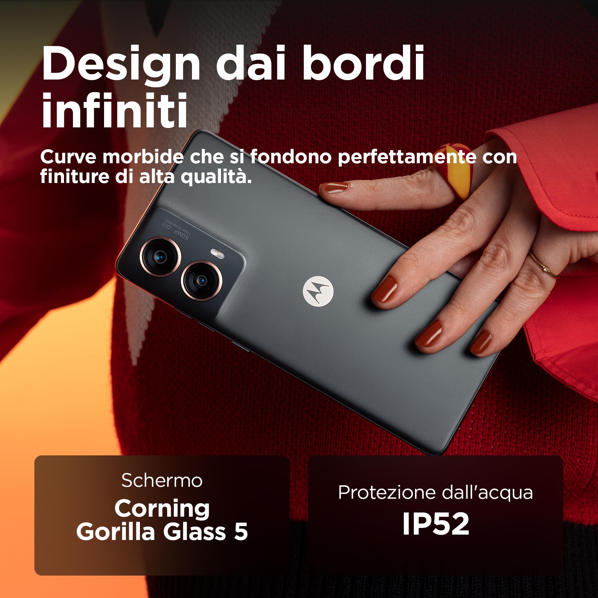 Motorola Moto g85 5G (12/256GB, Display 6.67'' pOLED FHD+ HiD 120Hz, Snapdragon 6s Gen 3, Doppia camera 50+8MP, batteria 5000mAh, Dual SIM, Android 14), Gadget Grey