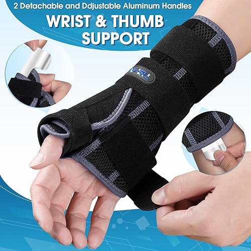 Miniatura 4 de Muñequera con férula de espica para el pulgar, soporte ajustable para la muñeca del pulgar para artritis, esguinces, tendinitis, lesiones de