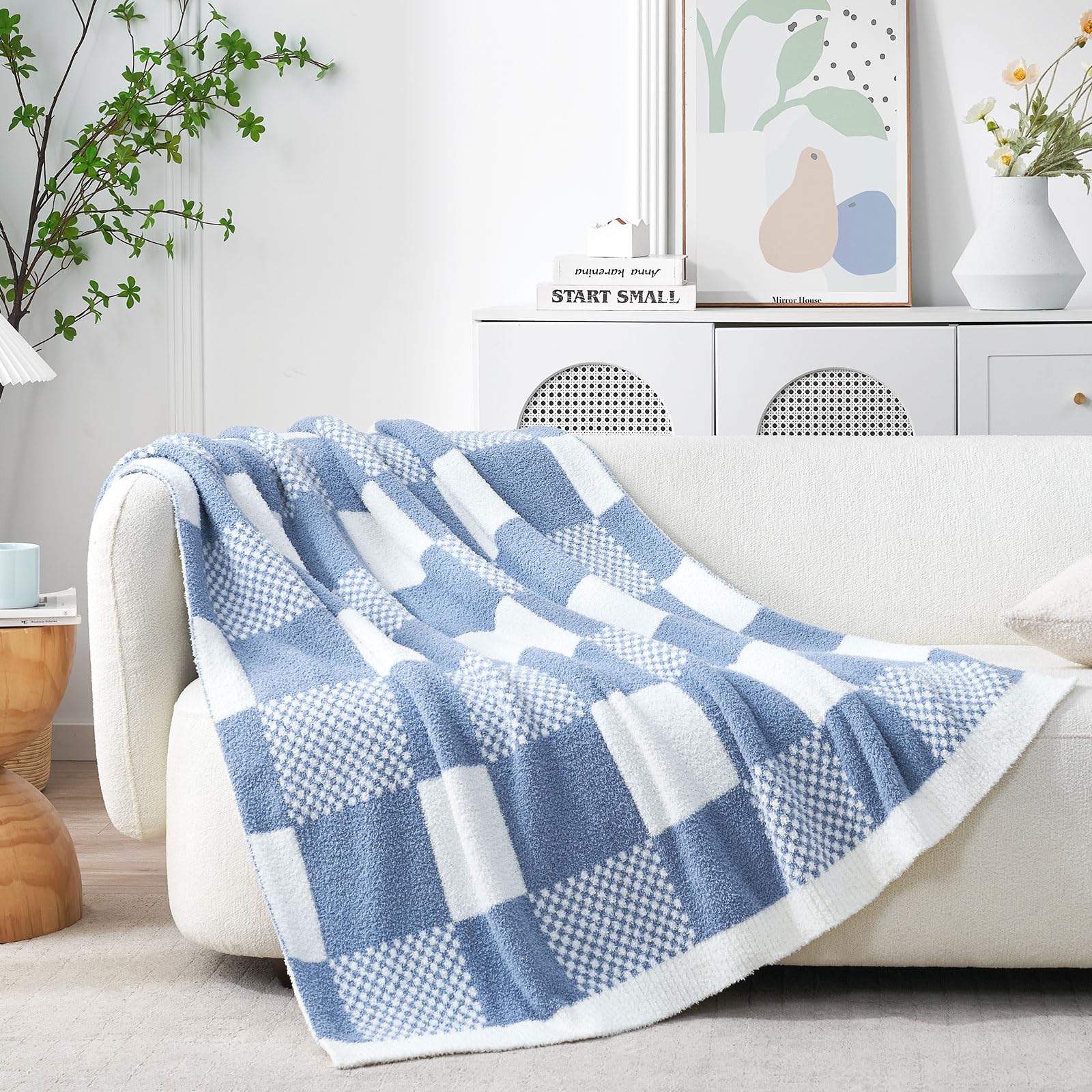 Couverture à carreaux moelleuse Snuggle Sac pour réchauffer vos moments en famille au lit