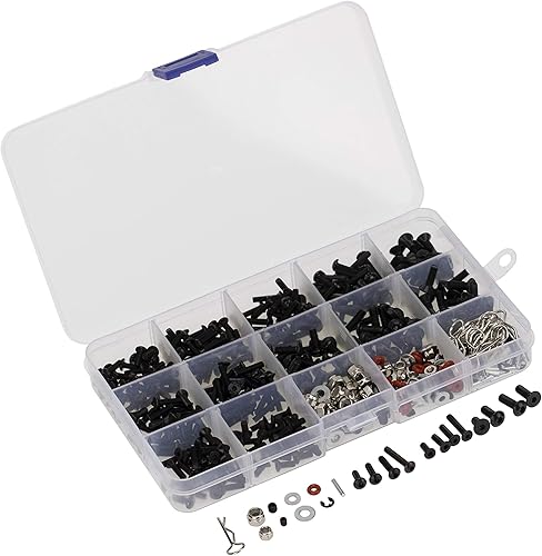 Miniatura 6 de MEUS RACING Juego de tornillos universales RC de 603 piezas, juego surtido de tornillos, sujetadores de hardware para Axial Redcat HPI Arrma Losi 15